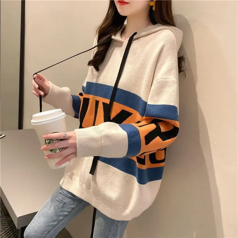 Woman Tops Long Sleeve Thick Hoodies Warm Cold Autumn and Winter Hooded Sweatshirt for Women Korean Popular Clothes 90s Vintage