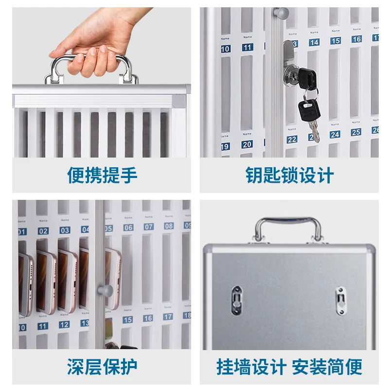 DSA Safe Deposit Box Wall-mounted Locked Storage Box Mobile Phone Box Portable Dormitory School Meeting Room Storage Cabinet