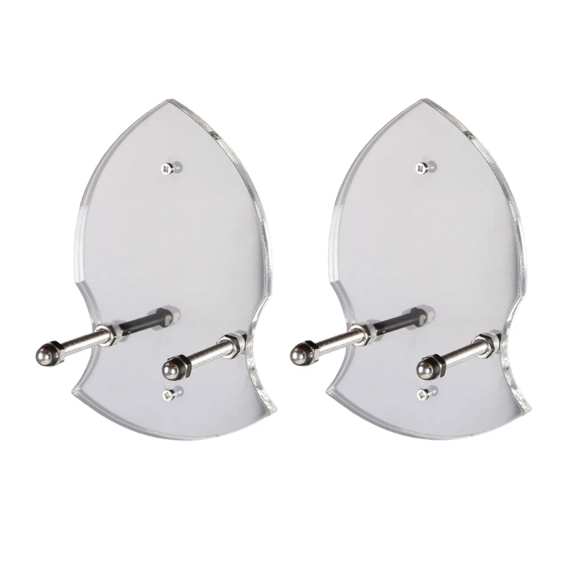 2 ชิ้นอะคริลิคดาบแกน Wall Bracket ขาตั้งจอแสดงผลแนวตั้งสำหรับตกแต่งบ้าน