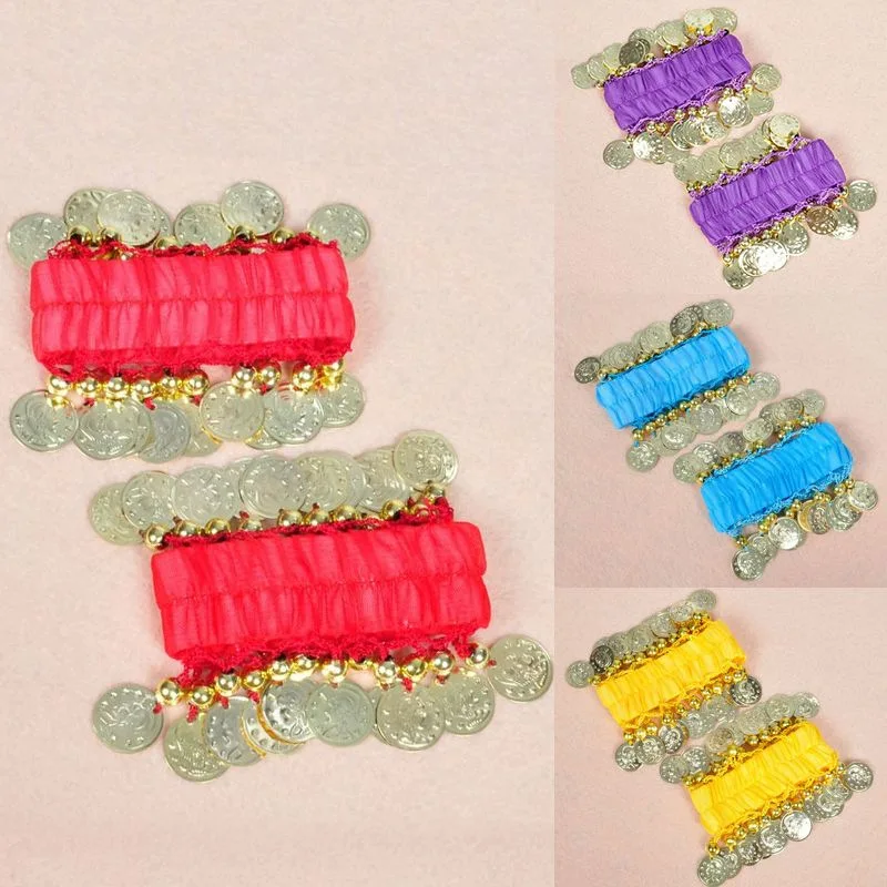 Bracelet de danse indienne pour enfants, Bracelet de danse du ventre pour adultes, Bracelet de danse, Bracelet de pièces de monnaie suspendues de danse du Xinjiang pour filles