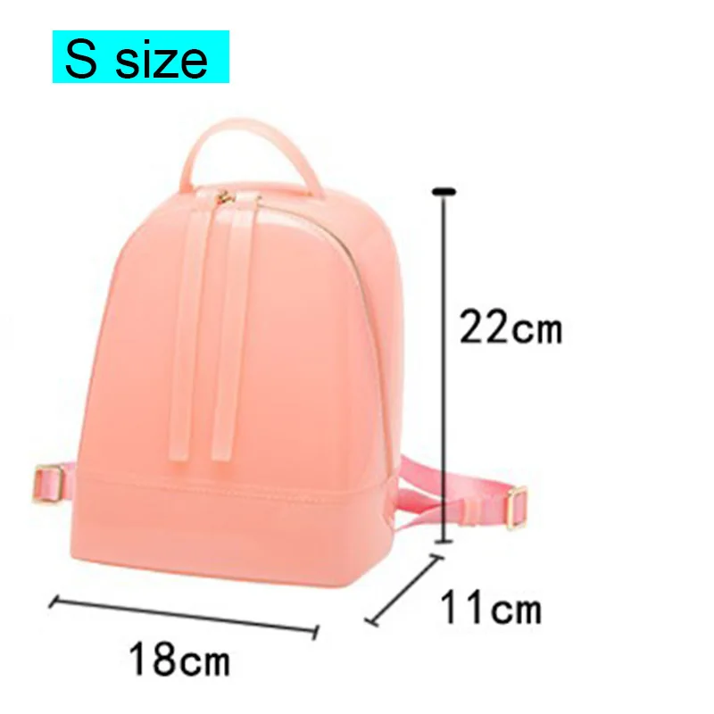 Women\'s Waterproof PVC Silicone Backpacks Beach Waterpark Summer Outdoor Girls Kids Jelly Backpack Transparent Shoulder Backpack