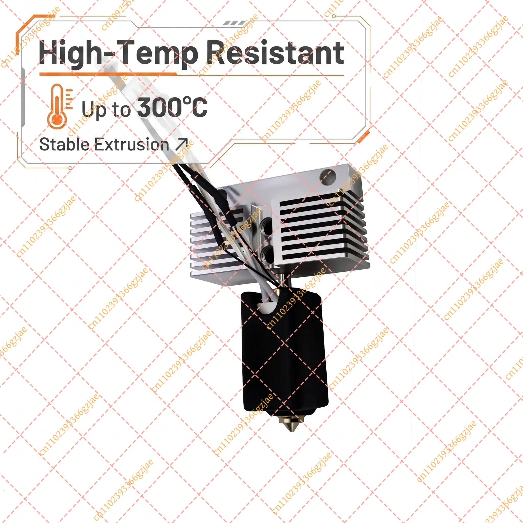 Upgraded Hotend with Brass & Hardened Steel Nozzle for ELEGOO Neptune 4 Plus / 4 Max, 3D Printer Accessories