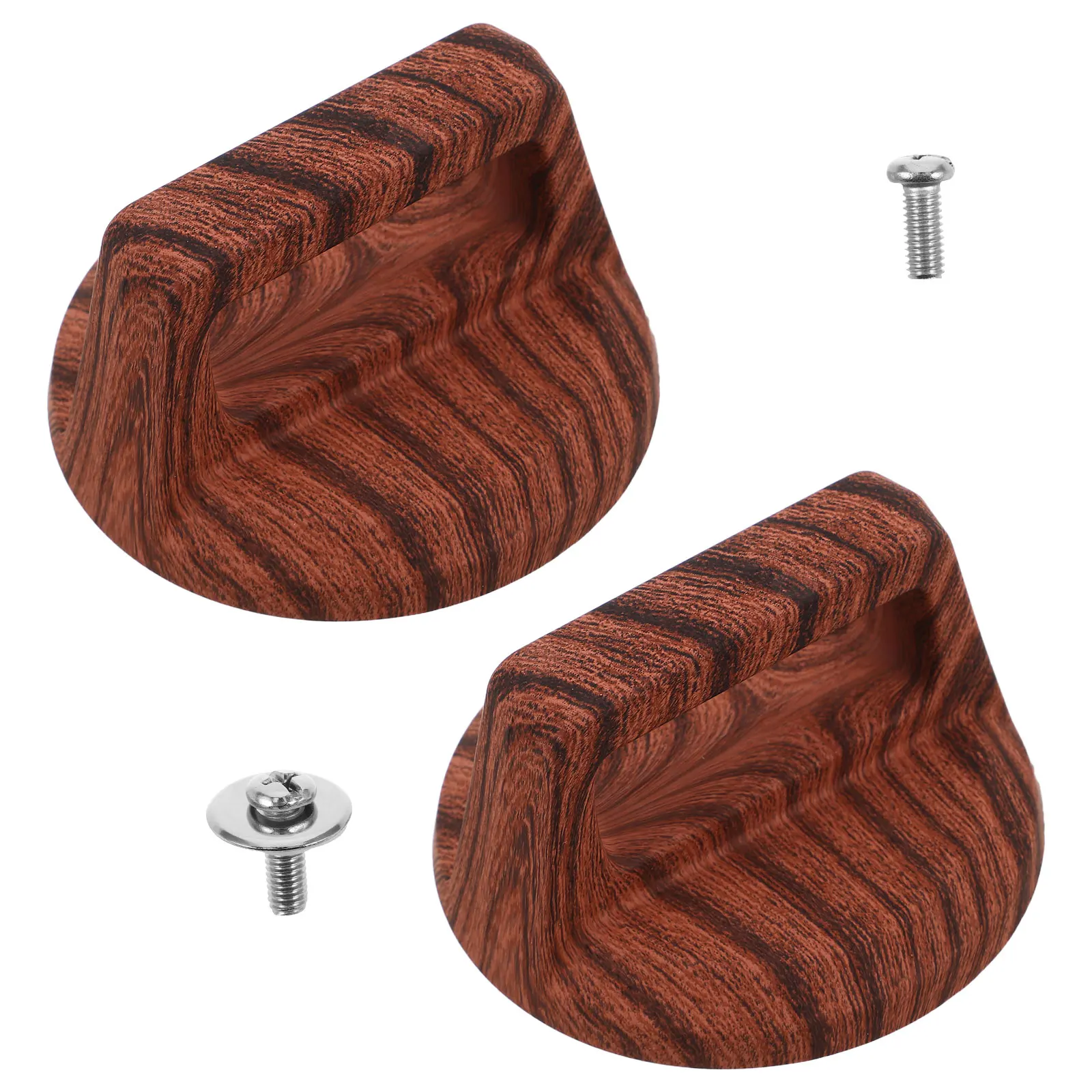 

2 Pcs Wood Grain Pot Lid Handle Anti-hot Universal Replacement for Cover Knob High Temperature Resistance Pan