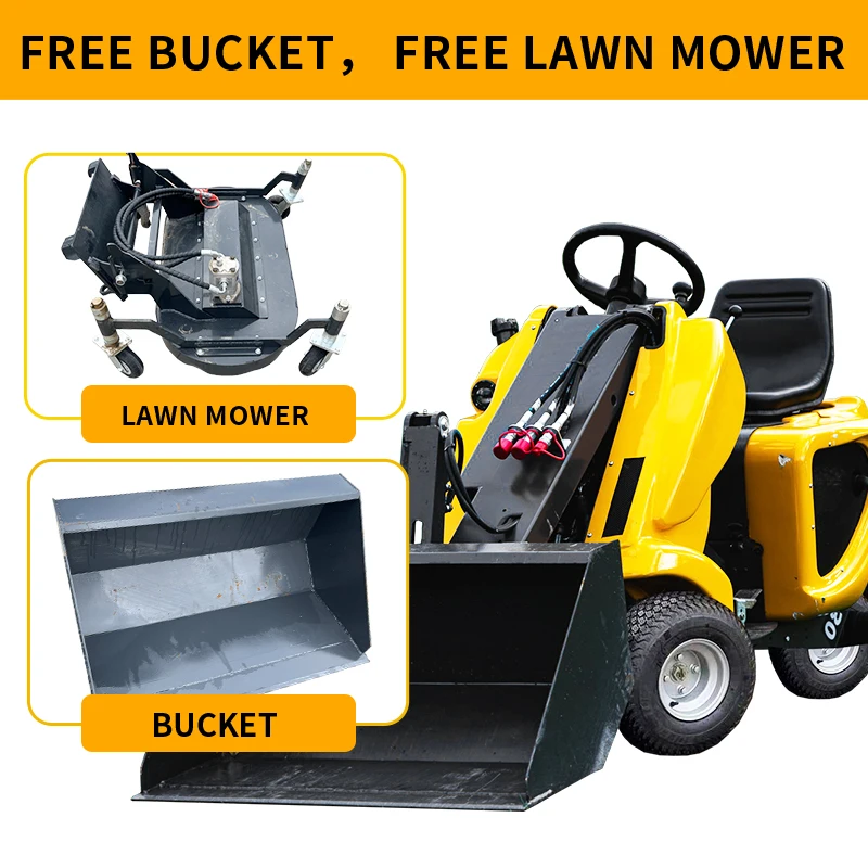 Compact wheeled loader, mini loader, high lifting capacity, compact wheeled loader, suitable for livestock and agriculture