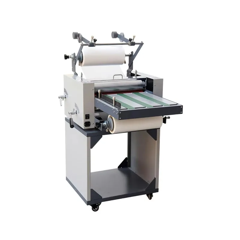 L388 Automatic Double-sided Hot Cold Roll Stickers Label Lamination Machine For A3/A4/A5/A6 375mm Working Width 0-6m/min Speed