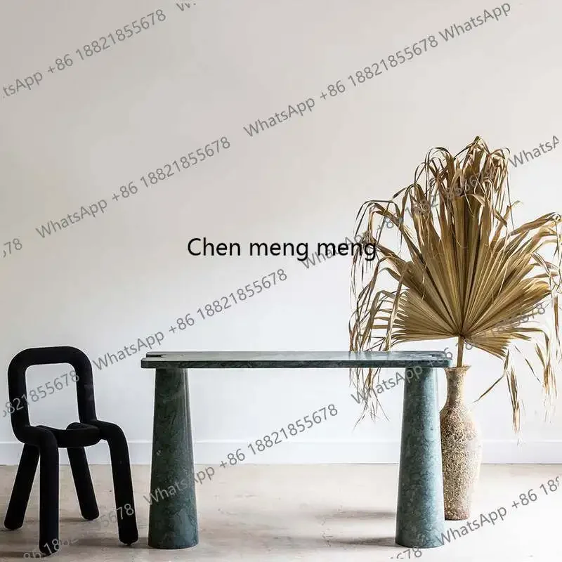 

zK178Italian Minimalist Light Luxury Modern Simple Entryway Table Villa Natural Marble Console
