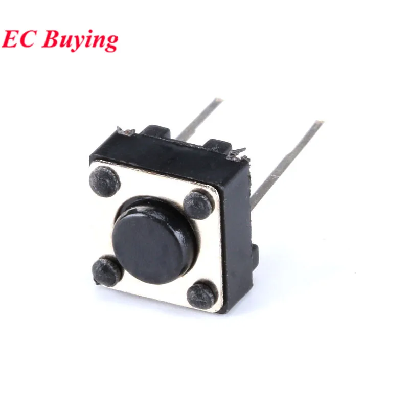 10Pcs-100Pcs 6*6*7 6*6*5 6*6*4.3MM Micro Touch Tactile Push Button Switch Horizontal Two-legged 7MM 5MM 4.3 Horizontal Vertical