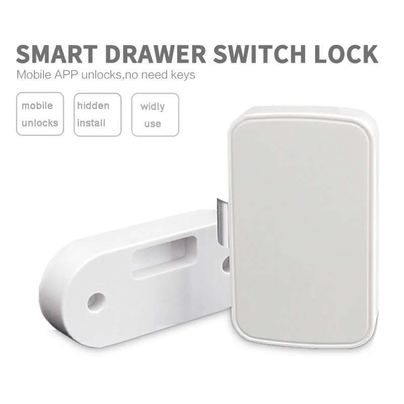 Tuya APP Remote Control Cabinet Drawer Lock Smart Home Invisible Keyless Electrics Wifi Security Phone Control Locks