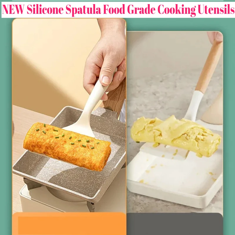 

1 шт. новая силиконовая лопаточка, пищевая кухонная утварь, антипригарная посуда для выпечки, лопаточка для стейка, пиццы, кухонные принадлежности, инструменты
