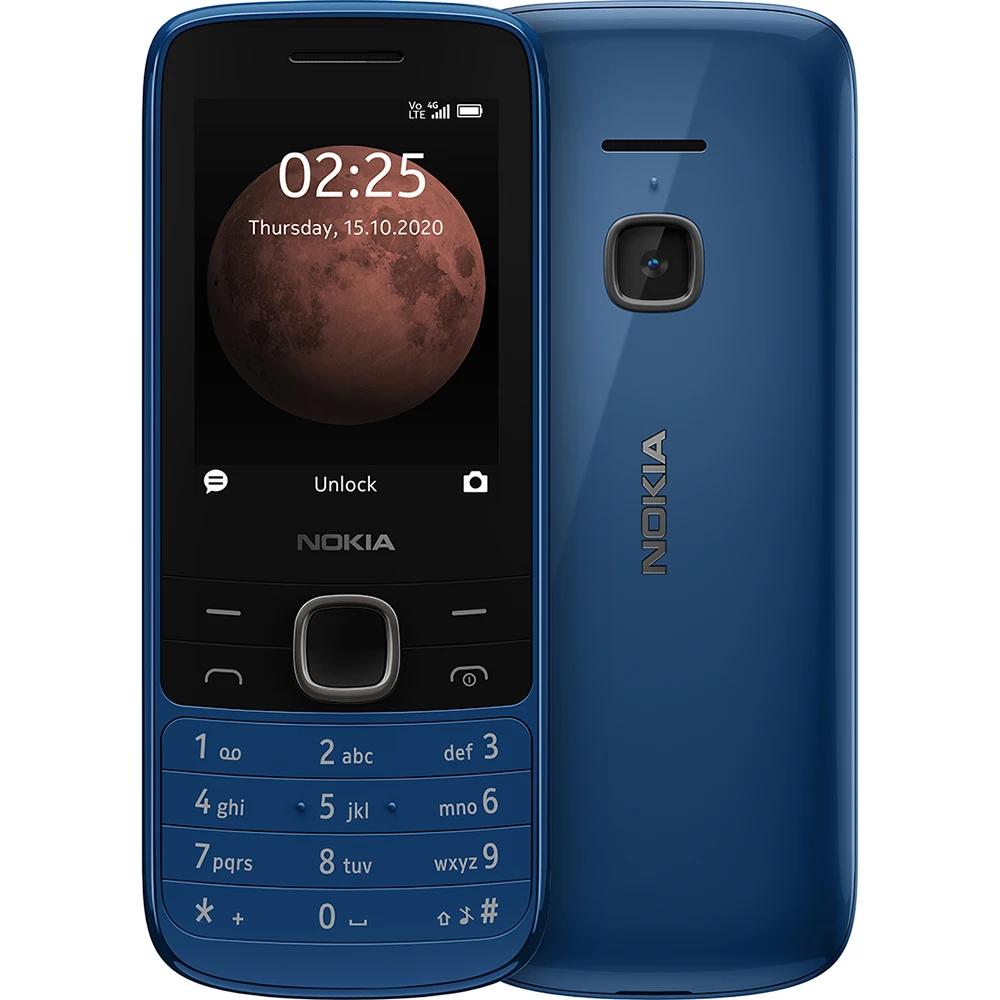Nokia 225 4G Backup Phone Bluetooth 5.0 2.4-inch 2SIM 1150mAh LED Flashlight 3.5mm FM Radio  Micro-USB Nokia Used Phone Unlock