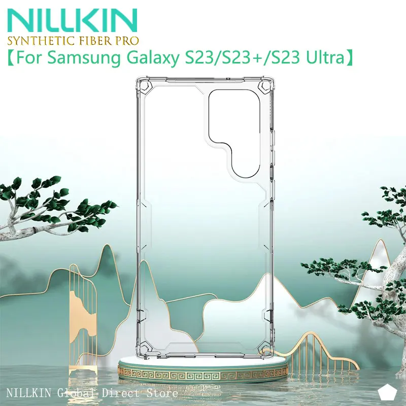 Чехол для Samsung S23, NILLKIN Nature ТПУ, противоударные бамперы + нескользящие планки, оригинальный дизайн, двойная защита ПК + ТПУ