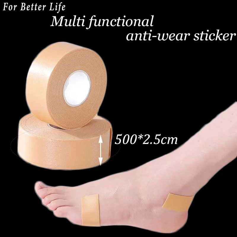 Protezione per cuscino per tallone in gel di silicone da 5 m Inserti per scarpe per la cura dei piedi da donna Adesivi per soletta Nastro protettivo per tallone per un uso confortevole