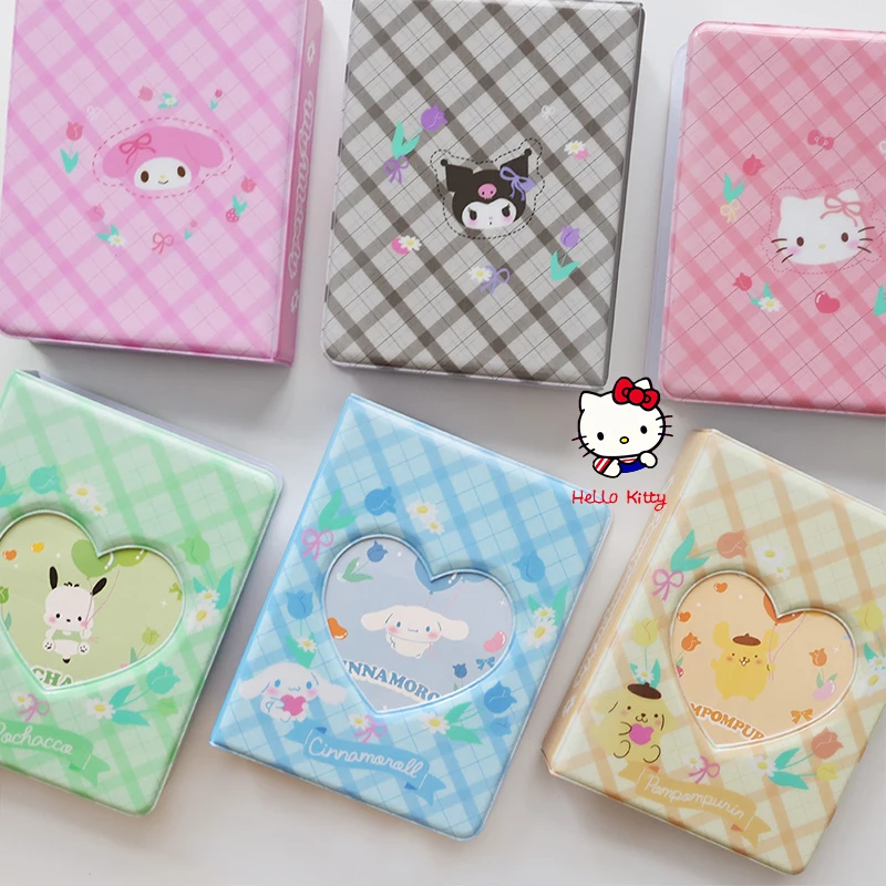 Hello Kitty Mini Card Storage Thin Cute Cartoon Melody Kuromi Photo Collection Album 3-Inch Idol Card Collector Polaroid Album