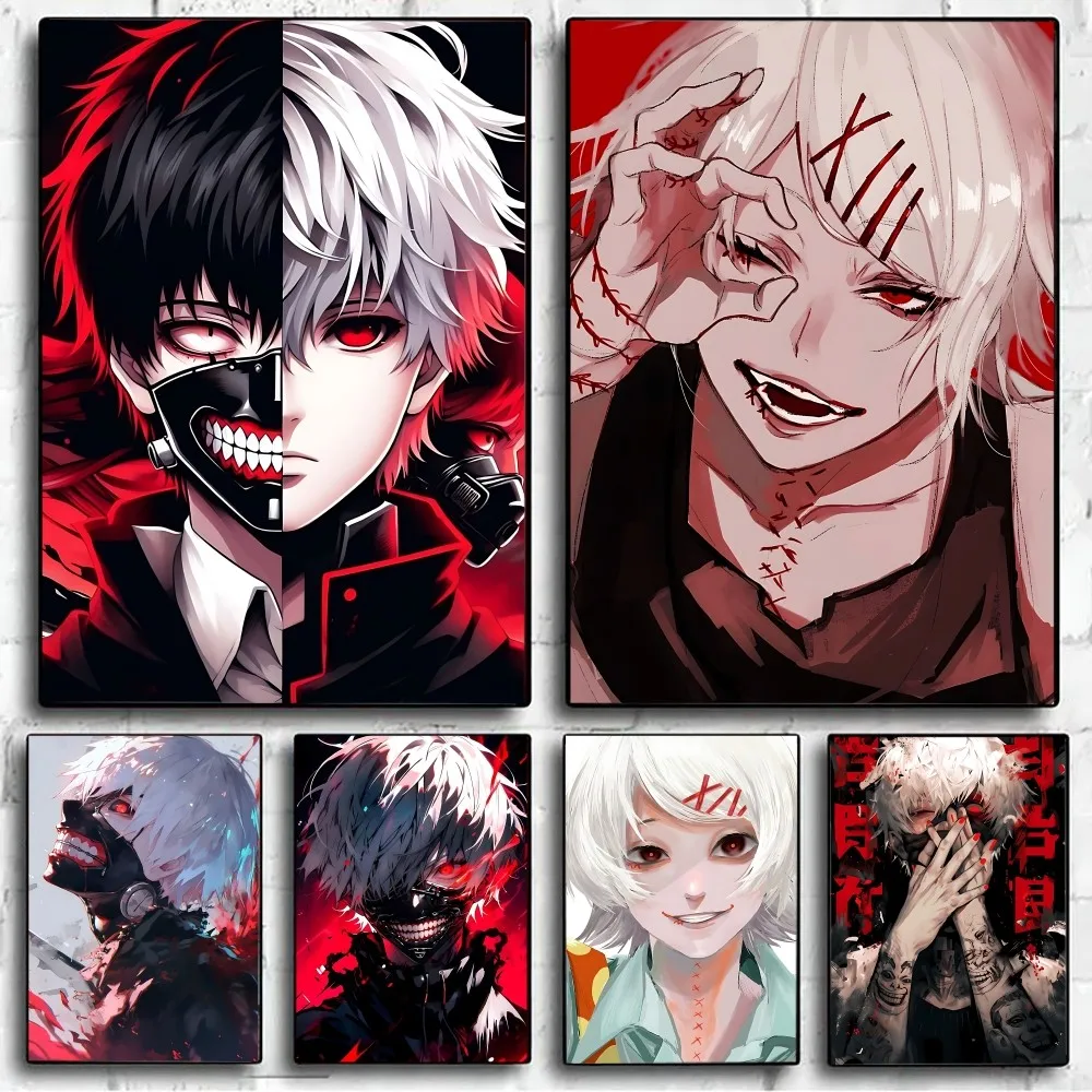 

Anime Tokyo Ghoul Poster DIY Poster Kraft Paper Vintage Poster Wall Art Painting Study Stickers Big Szie Wall Painting