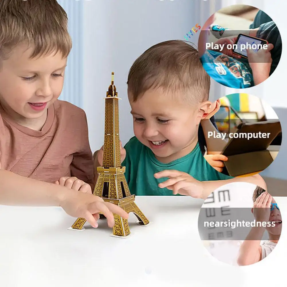 لغز معماري ثلاثي الأبعاد مشهور عالمي ألعاب تعليمية هدايا برج رياض الأطفال كتل بيزا بيضاء بناء منزل مصنوع يدويًا إلى D1p9
