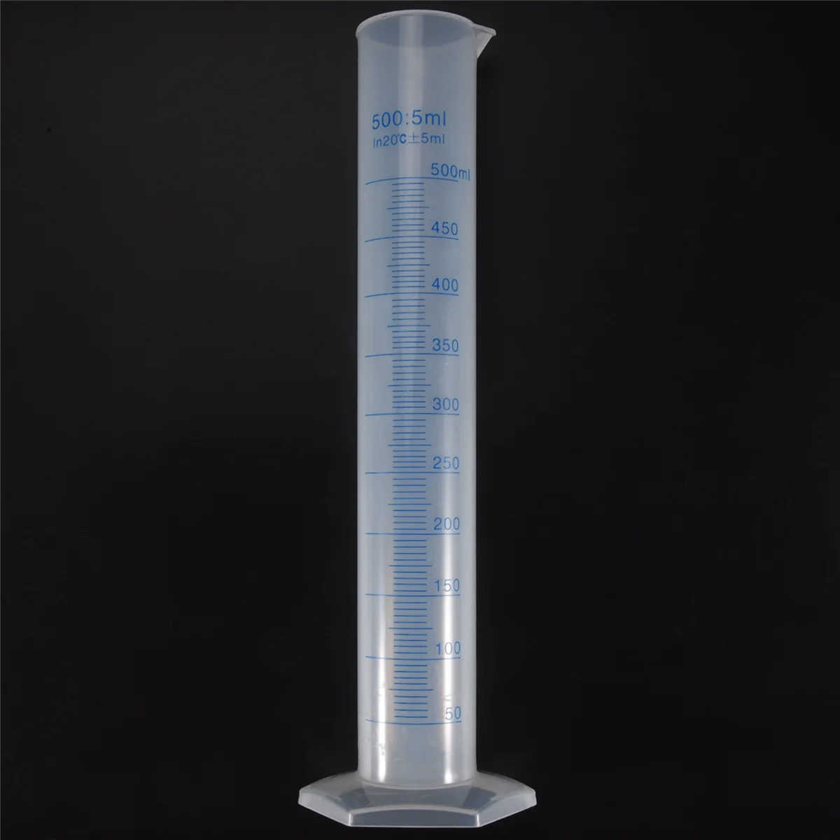 

F-3C 500 ml Plastic Transparent graduated tube.