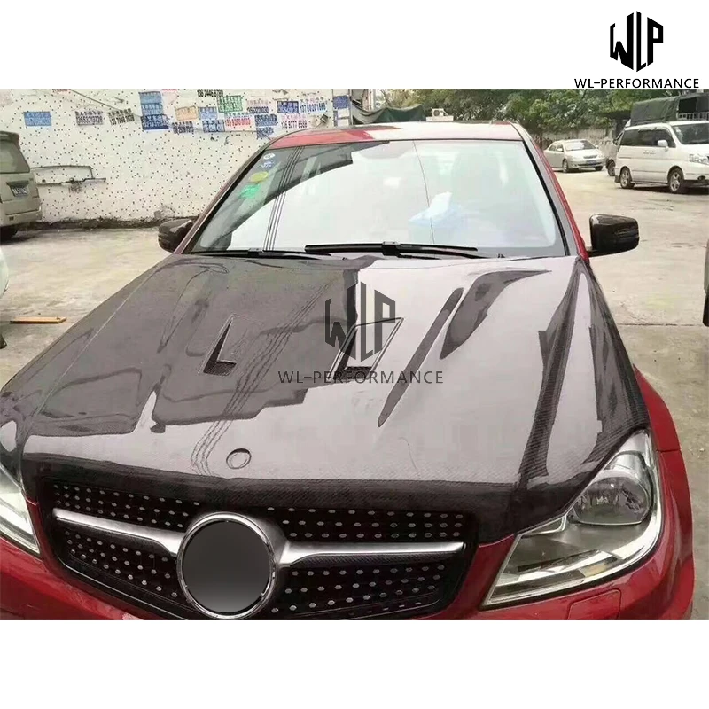 W204 High Quality Carbon Fiber /frp Engine Hood Bonnets Car Styling for Mercedes-benz W204 C Class Car Body Kit