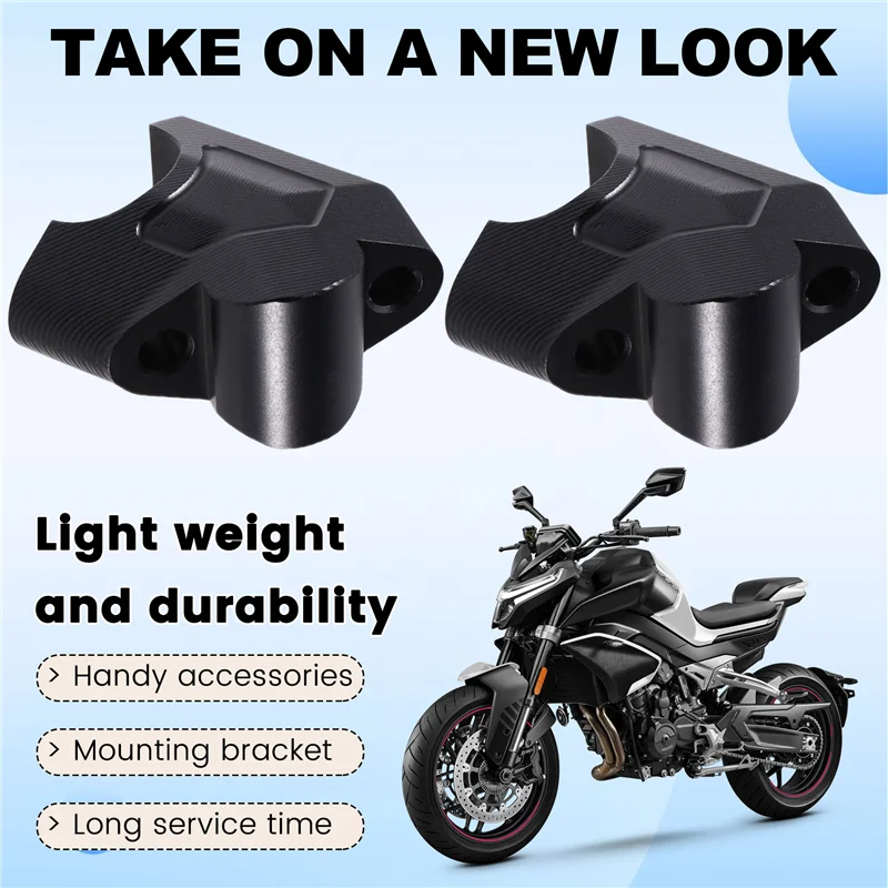 

Dependable-Motorcycle Accessories Handlebar Riser Drag Handle Bar Clamp Extend Adapter For CFMOTO 800MT 700MT 450MT