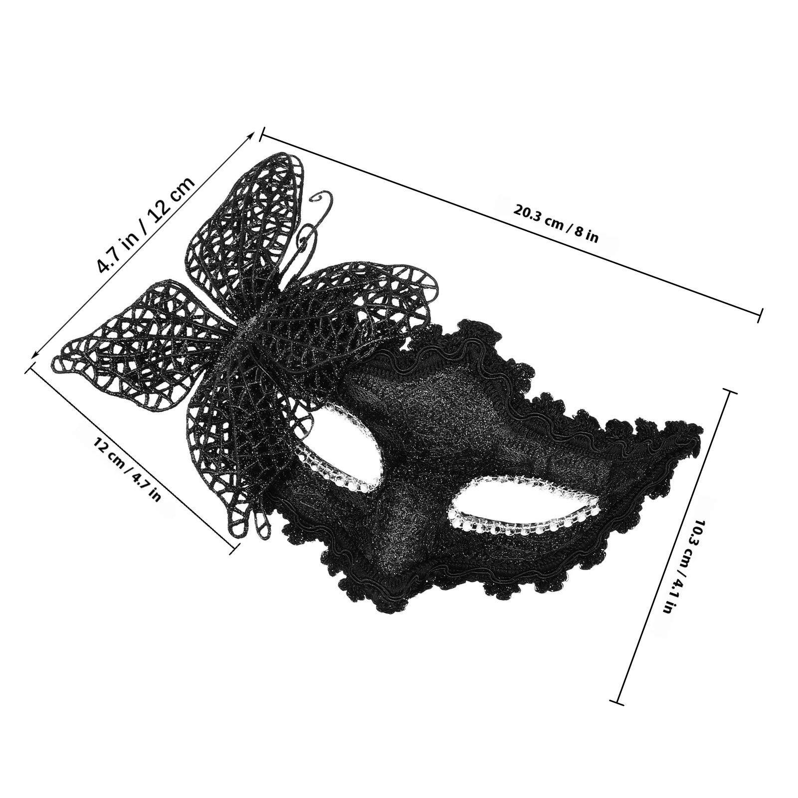 الدانتيل قناع تنكر نصف الوجه زي حفلة مهرجان الزفاف كرنفال المرأة قناع الزخرفية الدعامة التبعي #4