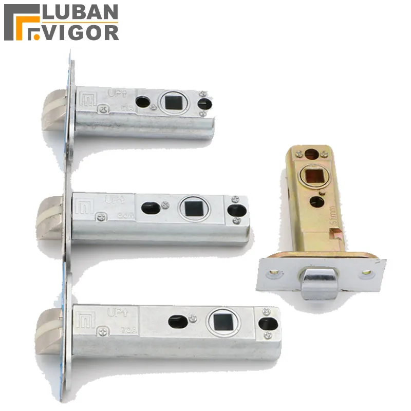 Bathroom alloy single deadbolt lock cylinder Various padding margins Three-bar Single tongue lock body Universal lock tongue