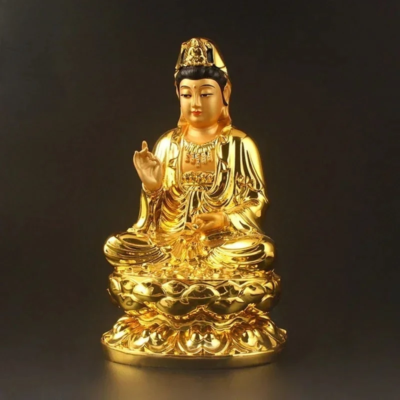 1 pcs resin Avalokitesvara Bodhisattva Buddha statue Car mounted accessories Sculpture Crafts auspicious Buddhist hall utensils