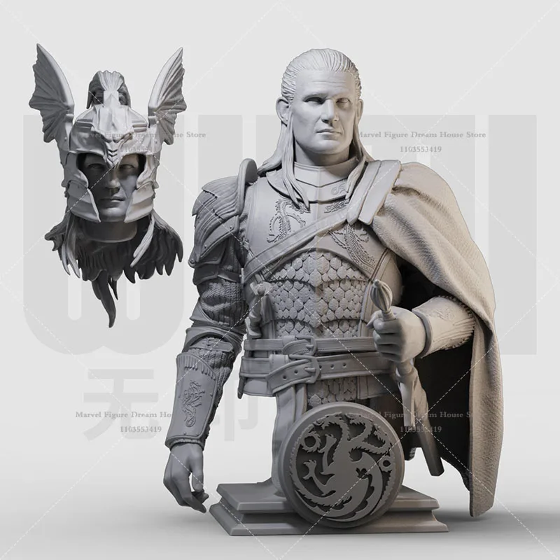 1/16 1/10 Scale Damon Ambition Wanderer Prince Fire Blood Tough Guy DIY Self-assembled GK 3D Resin Un-panited White Bust Dolls