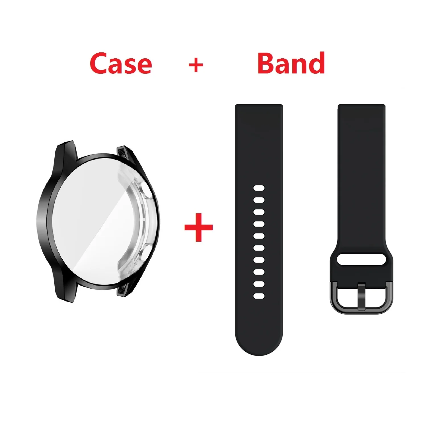 2in1 Strap + Case For HUAWEI Watch GT Runner GT3 GT2 Pro 2e Protector Cover Silicone Smartwatch Bracelet TPU Bumper Combination