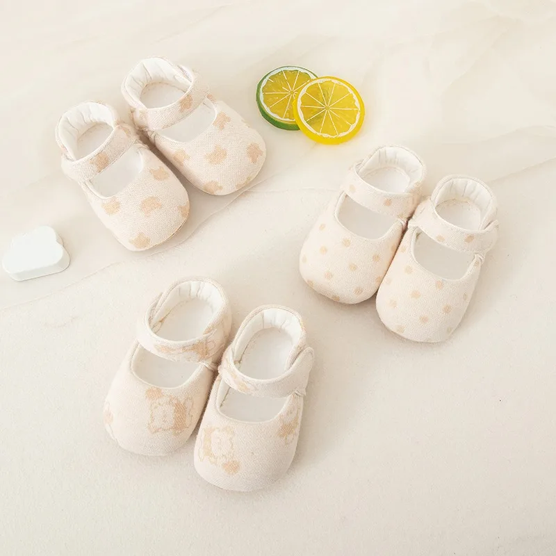 Spring Autumn Baby Girls Boys Shoes Cartoon Bear Newborn Shoes Comfortable Toddler Kids Soft Sole Infant First Walking Shoes
