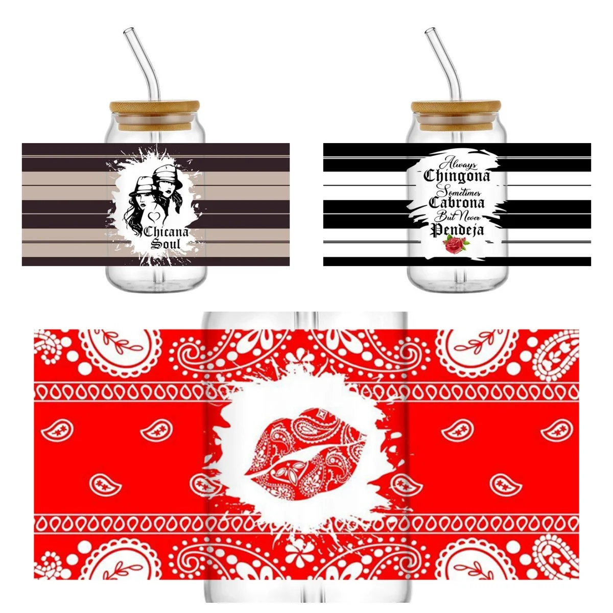 

New Design BLEACH Anime Aizen Byakuya for UV DTF Cup Wrap 16oz Glasses DIY Mug Waterproof Transfer Sticker