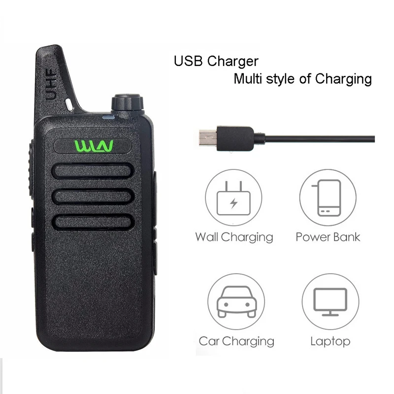 2022 WLN KD-C1 Mini Kids Walkie Talkie Toy 400-470MHz Ham Radio USB Charging 1~5 Km UHF 16CH Child Portable Two Way Radio дмрв