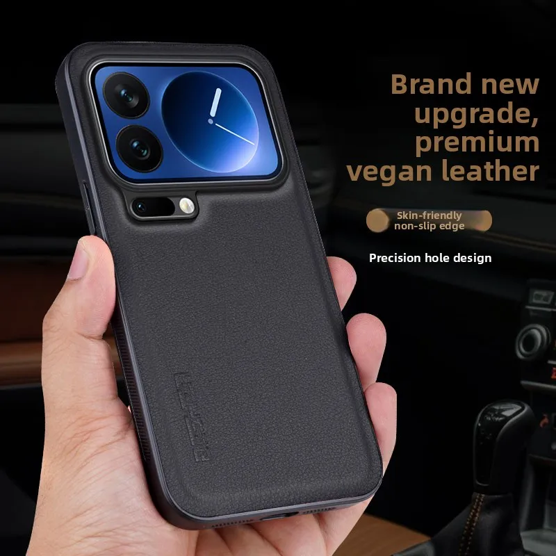 

For Xiaomi 17 Pro Max Case New Business High-end Plain Leather Anti-drop Cover For Xiaomi 17 Pro Shockproof Funda