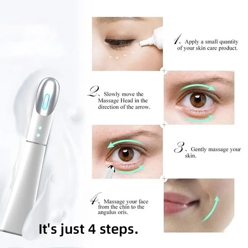 BoSidin EMS Eye Beauty Device Microcurrent Anti Wrinkle Remove Bags Dark Circles Light Therapy Eye Lifting Massage Instrument