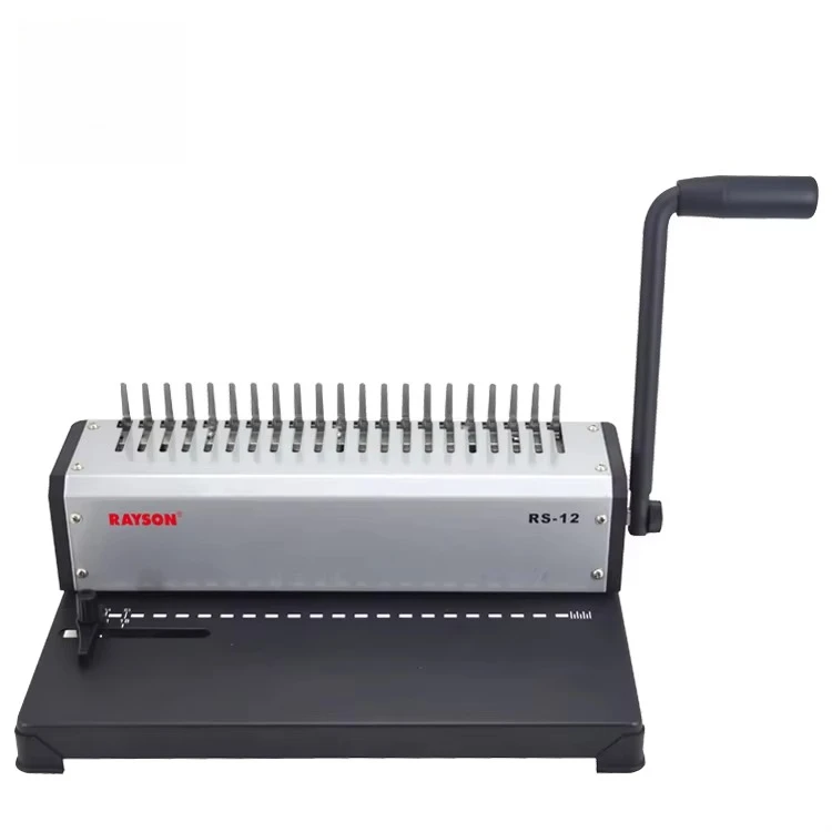 Factory Comb Binder Rayson RS-12 A3A4 21 Holes Office Comb Book Binding Machine