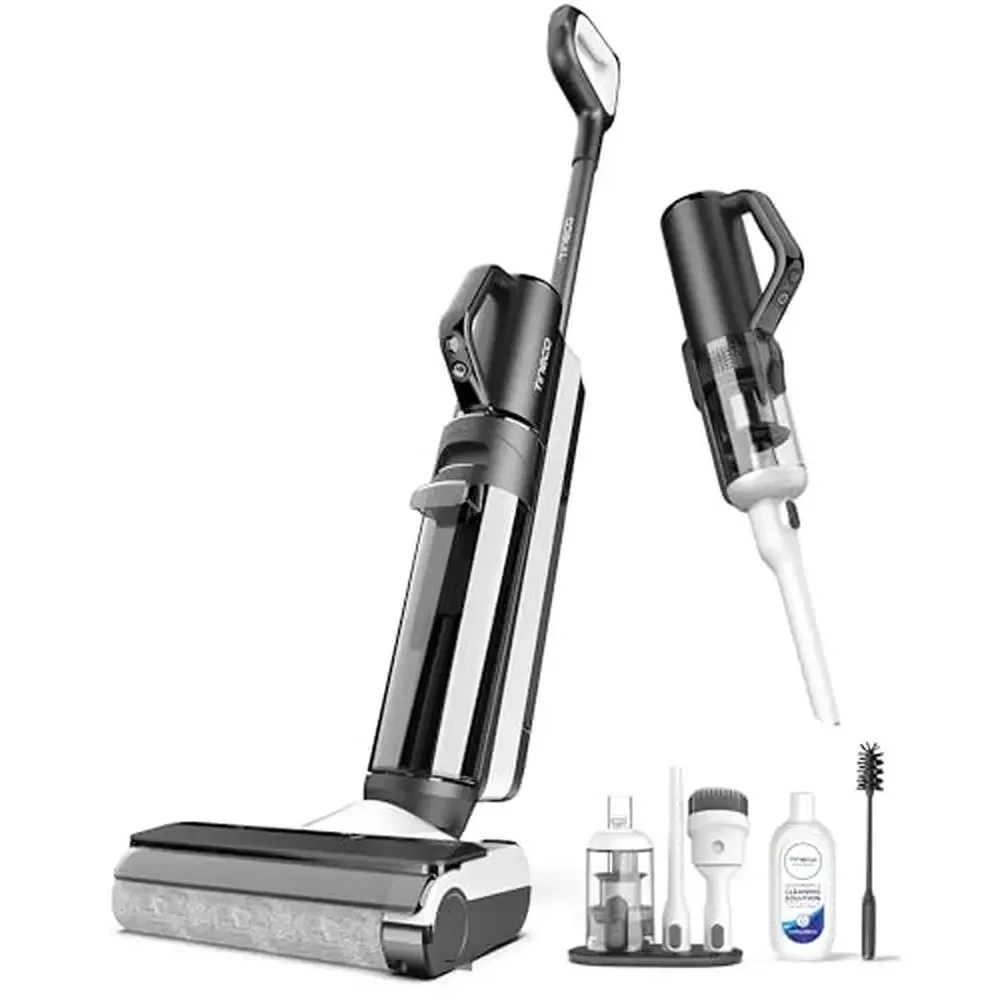 2-in-1 Cordless Wet Dry Vacuum Cleaner Mop Lightweight Handheld Combo Smart Sensor Self-Cleaning Floor Washer Pet Hair Strainer