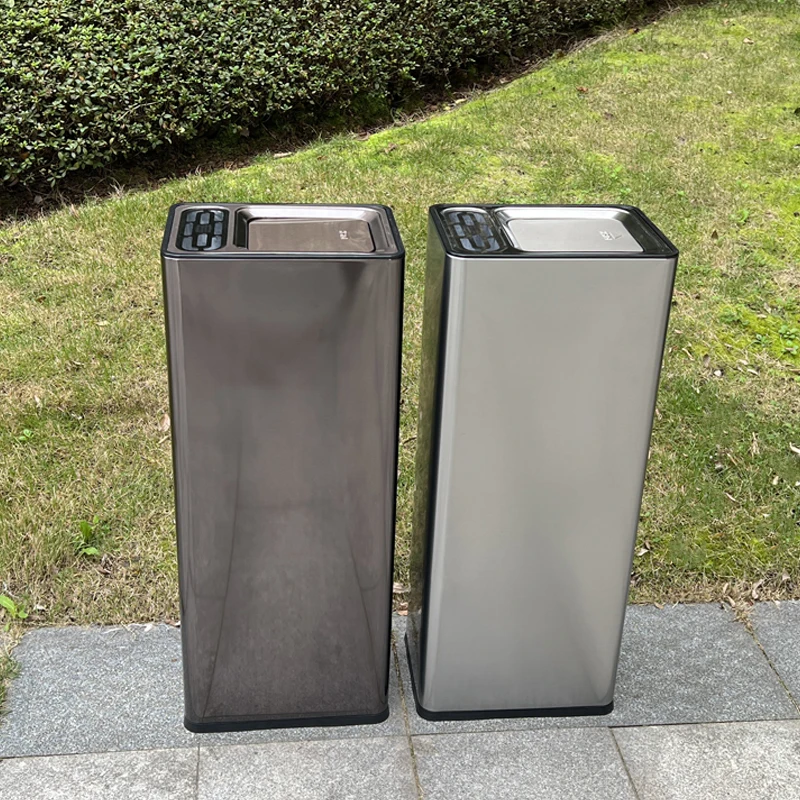 

Large stainless steel shaking lid smoke extinguishing trash can, elevator entrance, company public area corridor