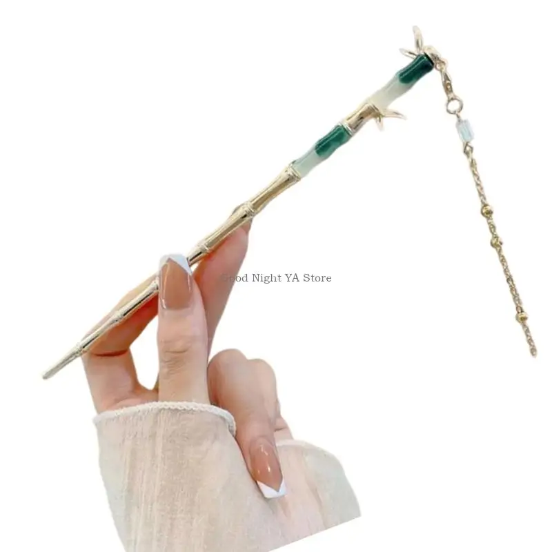 Rambut Elegan Tongkat Desain Cina Kuno Hairpin Logam Untuk Pesta Pernikahan Wanita