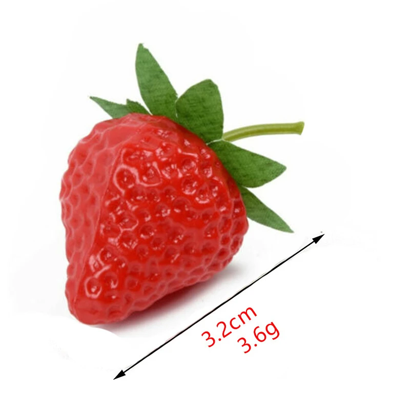 10pcs Artificial Fruit Fake Strawberry Plastic Simulation Strawberry Ornament Craft Photography props Christmas Home Decor