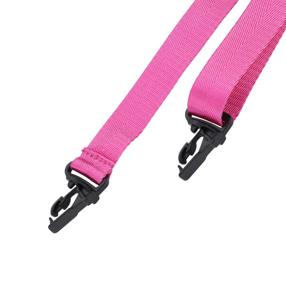 Léger ​ Sangle pour ukulélé noir et rose ​ Avec crochet ​ ​ Lanière à sangle pour Ukelele ​ Bandoulière ​ ​ Idéal pour les voyages ​ Bandoulière en nylon