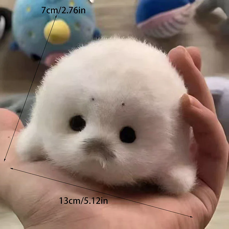 لطيف محاكاة الطفل ختم ألعاب من نسيج مخملي قلادة Kawaii المحيط الحيوان لينة محشوة حقيبة معلقة ديكور تذكارية هدية لحقيبة الملحقات