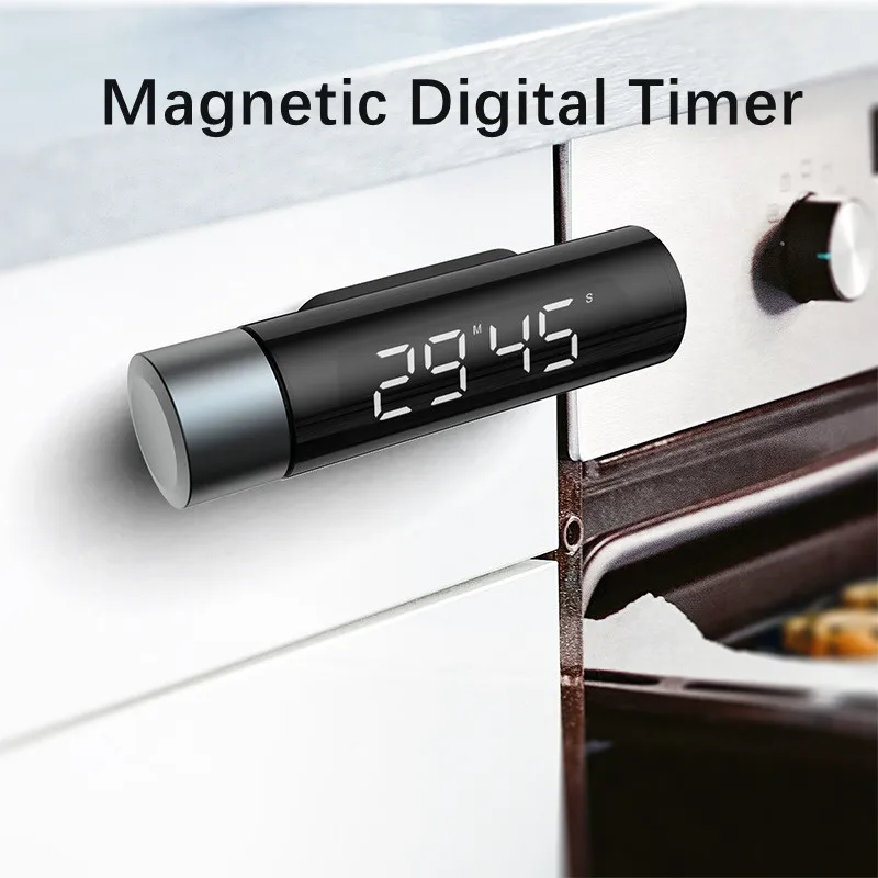 

ChuHan LED Counter Alarm Remind Magnetic Digital Timer Manual Electronic Countdown Timer for Kitchen Cooking Shower Stopwatch