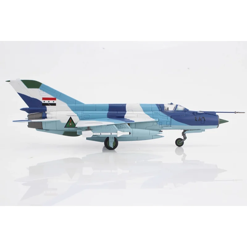 HM دييكاست 1/72 مقياس Mig21 الطائرات المقاتلة MIG-21 القوات الجوية العراقية 9th سرب 1986 سبيكة نموذج طائرة جمع الديكور
