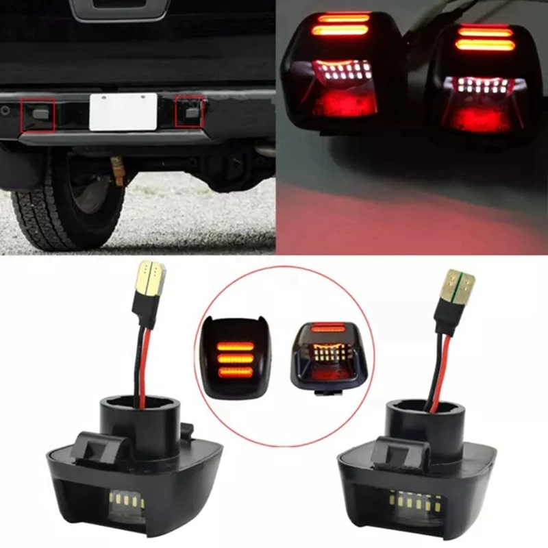 NEW-1Pair LED License Plate Lights Rear Light Taillamp For Nissan Navara D40 Frontier Armada Titan Xterra Suzuki Equator