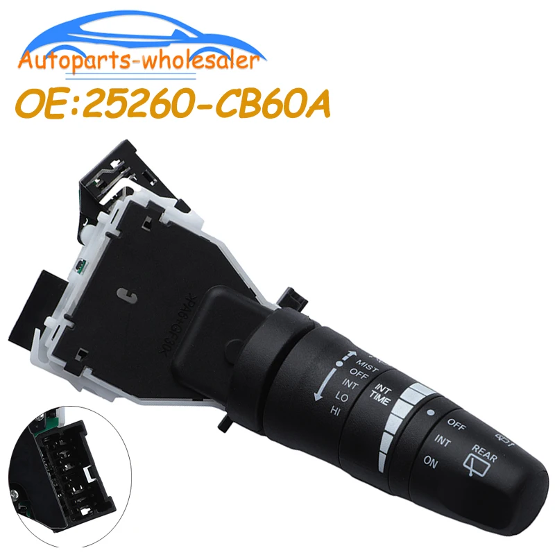 Interruptor combinado de columna de limpiaparabrisas 25260-CB60A 25260CB60A 25260JM00A para Nissan Armada Rogue Versa x-trail Rogue Select Quest