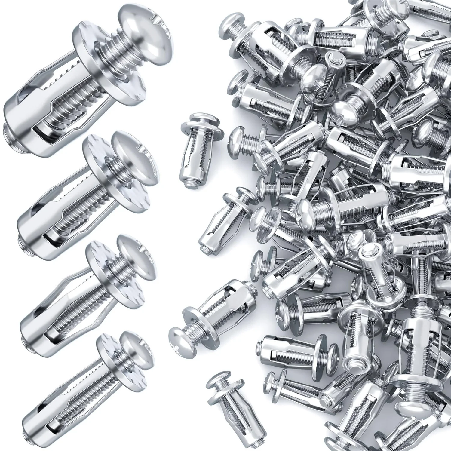 M4-M6 Petal Screws Anchors Lock Bolt Nut Metal Rivet Nut Expansion Plugs Jack Nuts Fixing Screw Rivetnut Clamp Wall Fasteners