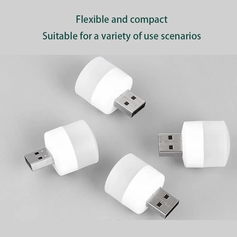 USB Night Light Creative Portable Mini Bedroom Eye Protection 5V LED Computer Mobile Power Charging Plug Atmosphere Lamp F2