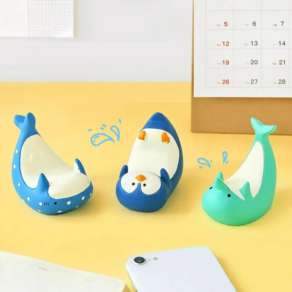 Cute Cartoon Dolphin Penguin Phone Holder Universal Resin Cute Phone Support Kickstand Creative Stable Support Frame