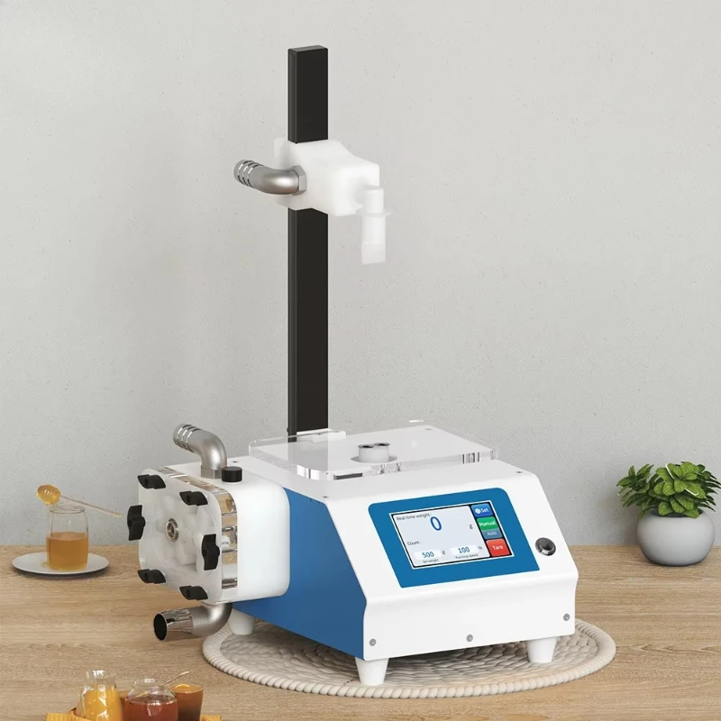 

Шестеренчатый насос, бутылка для шампуня, вязкое тяжелое масло, жидкий мед, одна головка, взвешивание, наполнение, взвешивание, разливочная машина