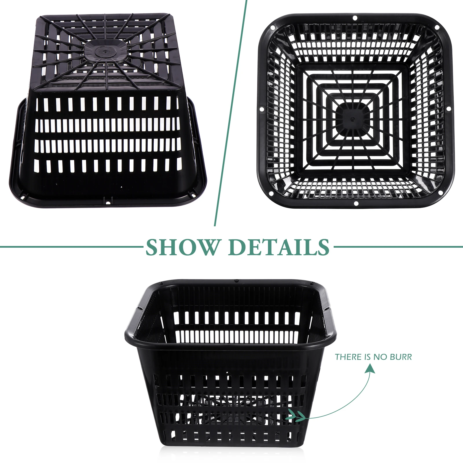 

5pcs YC44 Plastic chid Pots Large Holes Root Control Flower Plastic chid Pots Pot Drainage Planter Basket Planters