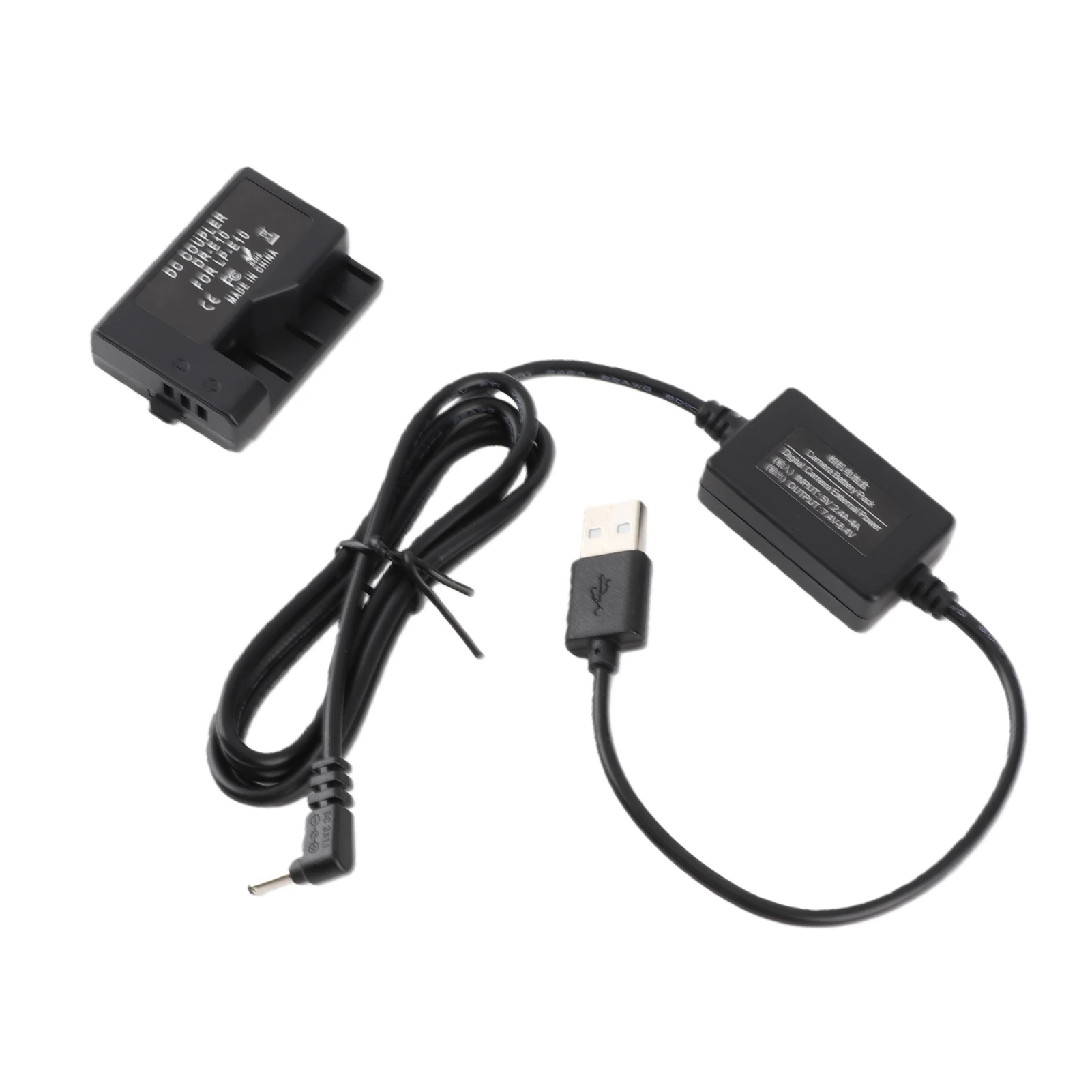 USB to ACK-E10 Full Decoding Dummy Battery For Canon EOS Rebel T3/T5/T6/T7/T100/KissX50/KissX70/1100D/1200D/1300D/2000D/4000