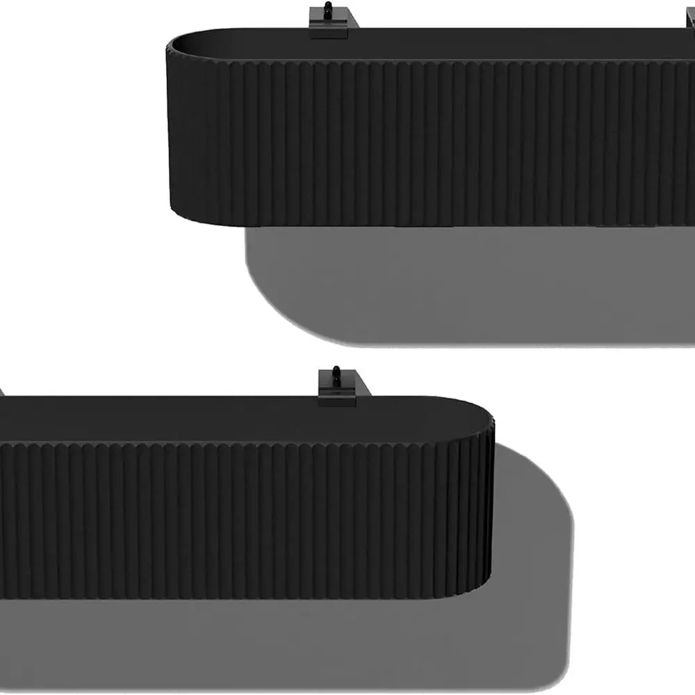 

Plastic-Stone Composite Hanging Planter Box with Railing Bracket for Balcony or Windowsill | Elegant Décor